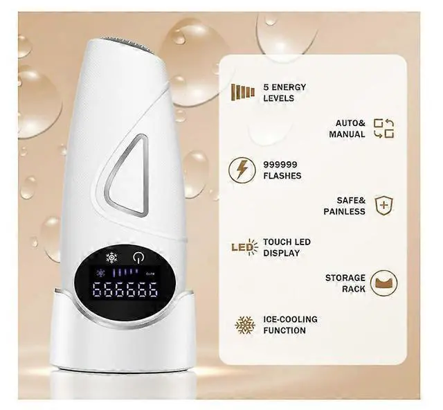 Alt view image 2 of 5 - Ecocleanpath IPL Hair Removal Device with Cooling System, 5 Energy Levels & 999K Pulses for Women - Pink