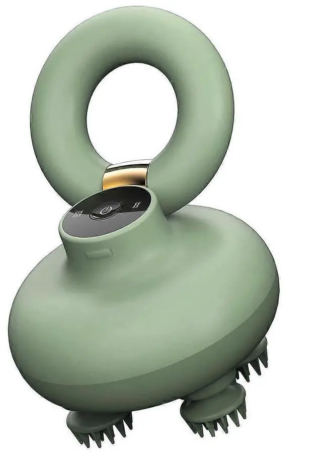 Main image of Ecocleanpath Electric Scalp & Body Massager, Cordless IPX7 Waterproof, Non-Slip Silicone Grip, Green - Relieve Tension & Stimulate Hair Growth