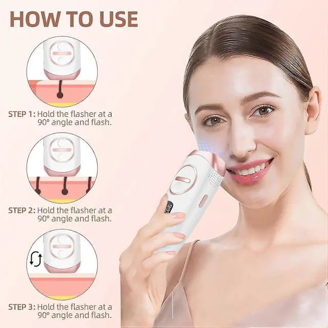 Alt view image 5 of 5 - Ecocleanpath White IPL Laser Hair Removal with Cooling System, 999,999 Flashes for Full Body & Face