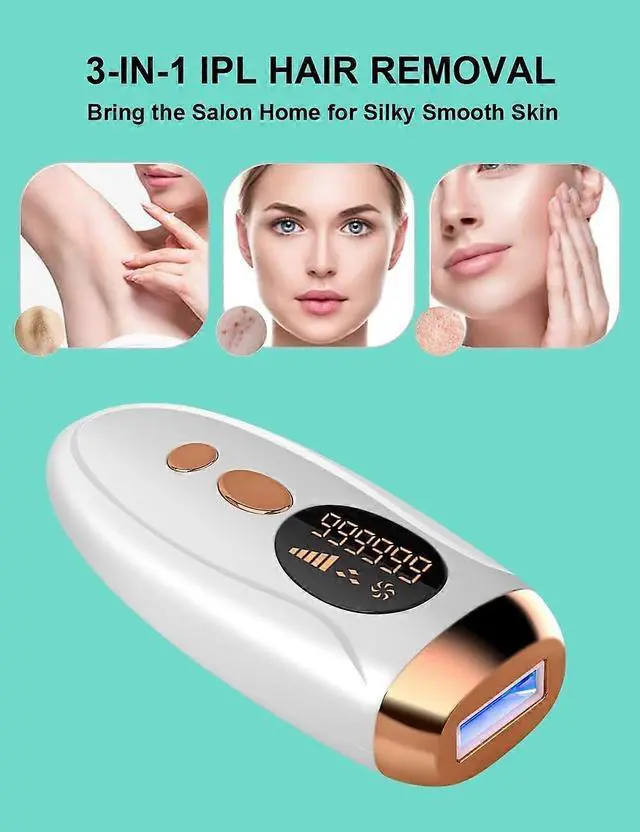 Alt view image 4 of 5 - Ecocleanpath IPL Hair Removal Device for Women & Men, 999K Flashes Painless At-Home Laser Hair Remover for Face Legs Bikini Line