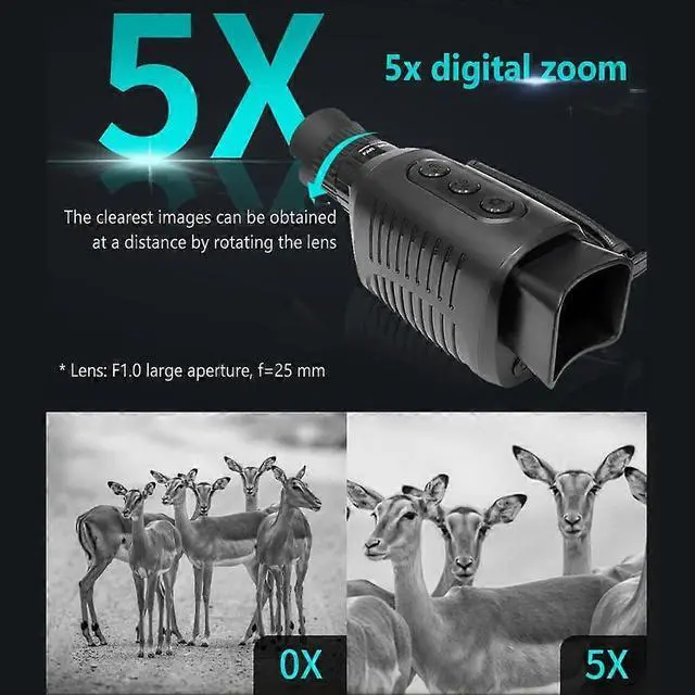 Alt view image 4 of 4 - Ecocleanpath Night Vision Monocular with Card Reader, 800m Range & 7-Level IR, IP54 Waterproof (Black)