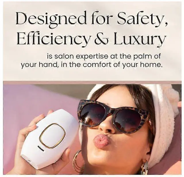 Alt view image 2 of 5 - Ecocleanpath White IPL Hair Removal Device - Pain-Free At-Home Laser for Permanent Hair Reduction & Smooth Skin