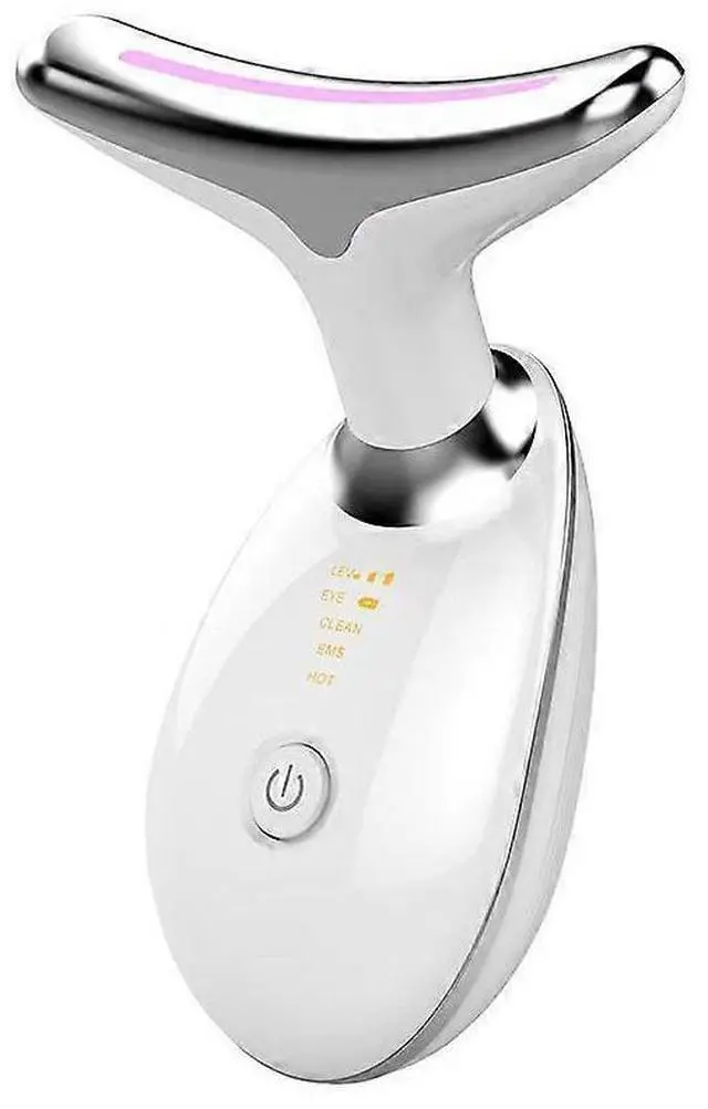 Main image of Ecocleanpath Portable LED Face & Neck Massager, 7-Color Light Therapy for Home Skincare, Easy Use (White)