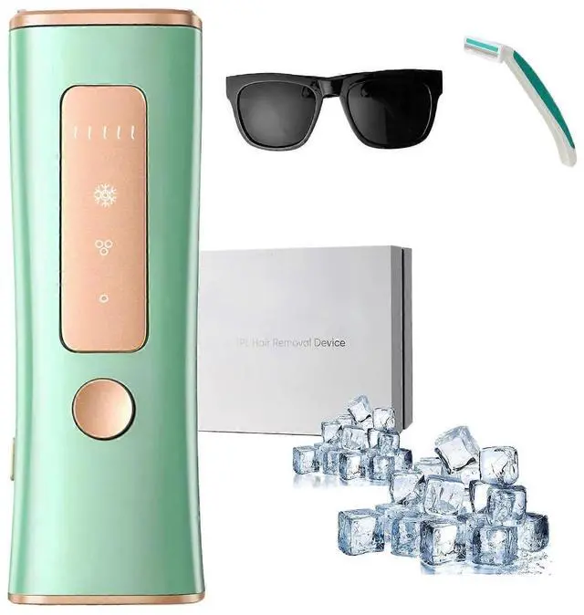 Main image of Ecocleanpath Green IPL Laser Hair Removal Device with Cooling Function, 5 Levels, 1M+ Flashes for At-Home Use