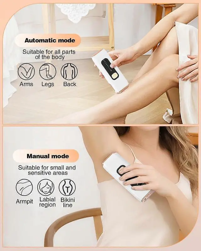 Alt view image 4 of 5 - Ecocleanpath White IPL Laser Hair Removal Device, 999,900 Flashes for Full Body, 5 Power Levels