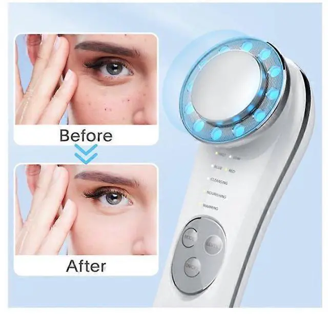 Alt view image 4 of 5 - Ecocleanpath 7-in-1 High Frequency Facial Massager Machine - Anti-Aging & Skin Tightening, White