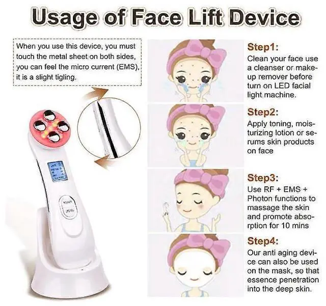 Alt view image 5 of 5 - Ecocleanpath White Vibration Face Massager: Wrinkle Removal & Firming Tool for At-Home Skincare