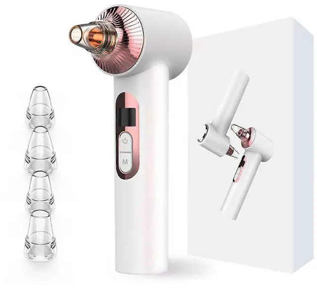 Main image of Ecocleanpath 4-in-1 Pore Cleaner Vacuum: Rechargeable Blackhead Remover with Hot/Cold Compress & Light Therapy (Pink)