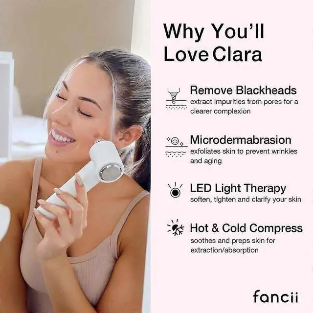 Alt view image 2 of 5 - Ecocleanpath 4-in-1 Pore Cleaner Vacuum: Rechargeable Blackhead Remover with Hot/Cold Compress & LED Light Therapy