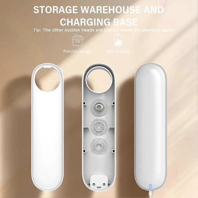 Alt view image 5 of 5 - Ecocleanpath Blue Facial Blackhead Remover Vacuum - 5-Level Suction Pore Cleaner for Deep Cleansing