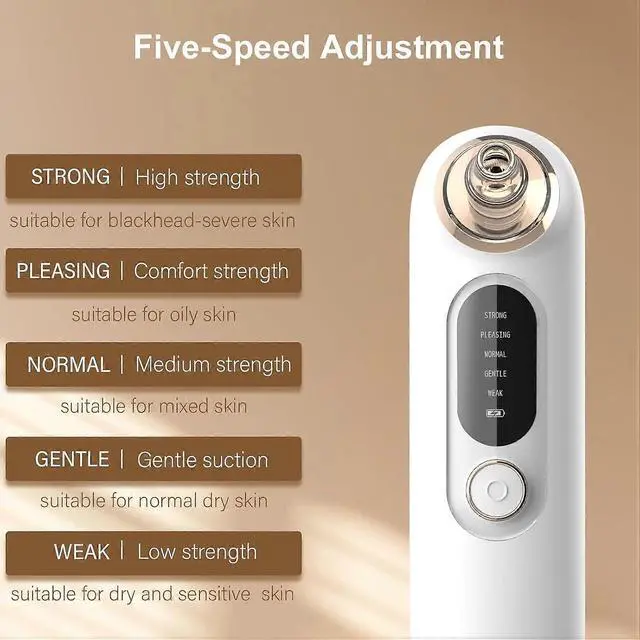 Alt view image 2 of 5 - Ecocleanpath Pink Facial Blackhead Remover Vacuum - 5-Level Suction Pore Cleaner for Deep Cleansing