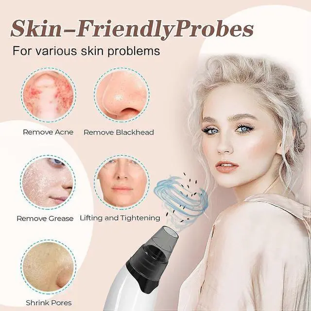 Alt view image 5 of 5 - Ecocleanpath Electric Blackhead Remover Vacuum with Heating & 4 Suction Modes, USB Rechargeable Facial Pore Cleaner Tool