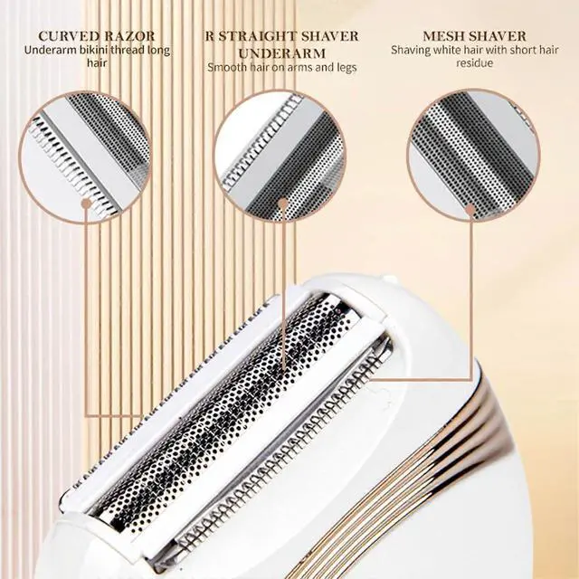 Alt view image 5 of 5 - Ecocleanpath Portable Women's Electric Epilator & Bikini Trimmer - Wet/Dry Hair Removal for Face, Arms, Legs