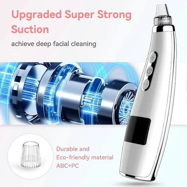 Alt view image 2 of 5 - Ecocleanpath Upgraded Electric Blackhead Remover Pore Vacuum - 5 Level USB Rechargeable Facial Cleaner Tool for Deep Cleaning