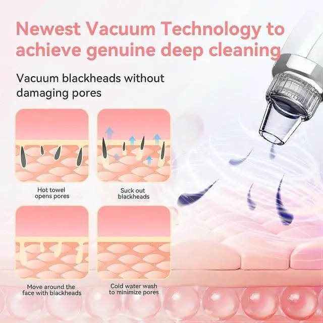 Alt view image 5 of 5 - Ecocleanpath Upgraded Electric Blackhead Remover Pore Vacuum - 5 Level USB Rechargeable Facial Cleaner Tool for Deep Cleaning