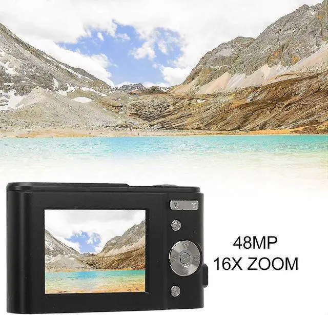 Alt view image 2 of 5 - Ecocleanpath 48MP Digital Camera with 16x Zoom, 1080P Video, 2.4" IPS Display & 32GB Card, Silver - Ideal for Travel & Graduation