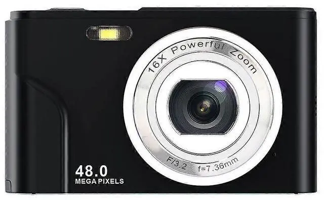 Alt view image 5 of 5 - Ecocleanpath 48MP Digital Camera with 16x Zoom, 1080P Video, 2.4" IPS Display & 32GB Card, Silver - Ideal for Travel & Graduation