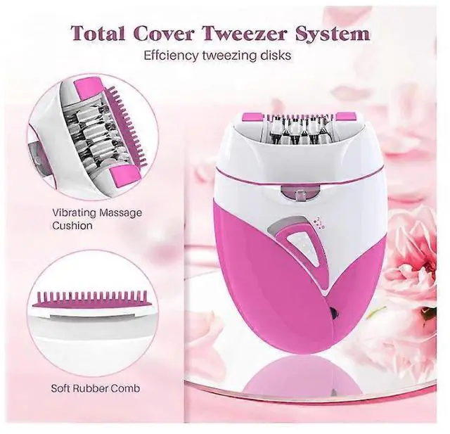 Alt view image 3 of 5 - Ecocleanpath Women's Facial Hair Remover Epilator - 36 Tweezers, 2 Speeds, LED Light, Cordless