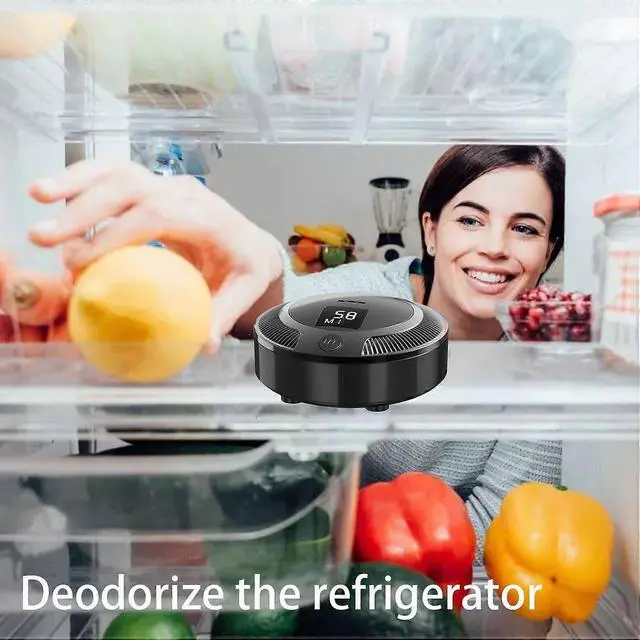 Alt view image 2 of 5 - Ecocleanpath Rechargeable Mini Air Purifier with Ozone System, 3-Speed, Portable for Car, Bedroom, Fridge & Shoes