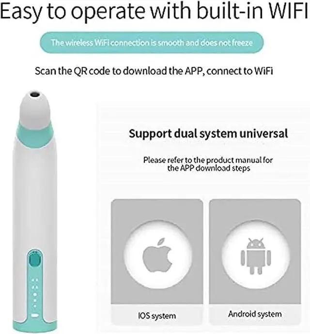 Alt view image 5 of 5 - Ecocleanpath Electric Blackhead Remover Vacuum with Camera, 3 Modes & 3 Silcone Tips for Acne & Pore Cleaning