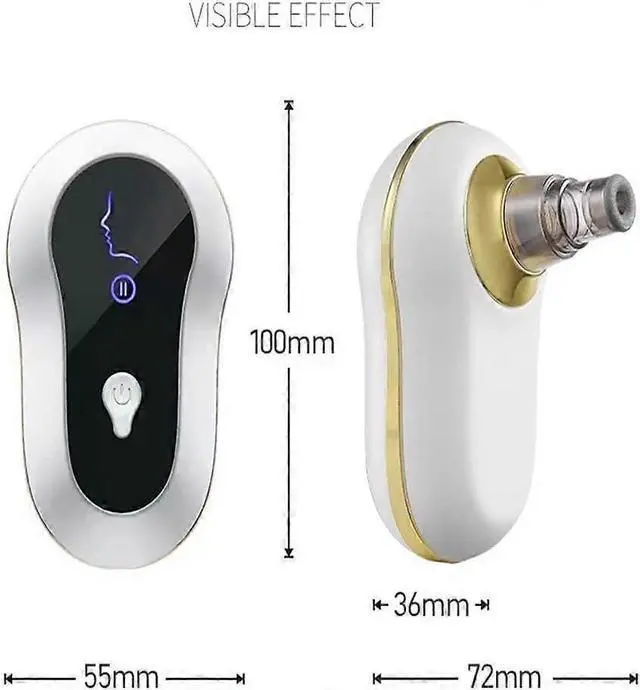 Alt view image 3 of 5 - Ecocleanpath Electric Blackhead Remover & Pore Cleaner - 3-Level Suction, LED Display, 300 Min Use, For All Skin Types