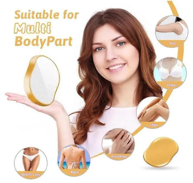 Alt view image 2 of 5 - Ecocleanpath Crystal Hair Eraser - Painless Epilator for Sensitive Skin, Reusable & Portable