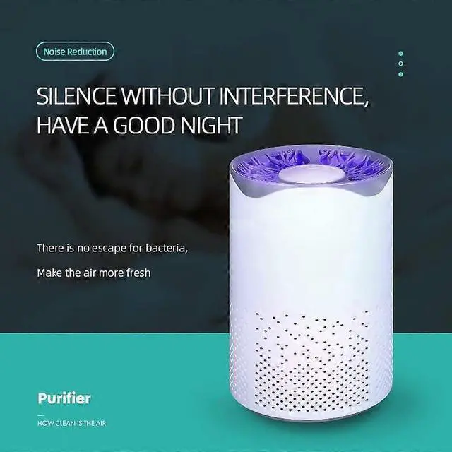 Alt view image 2 of 5 - Ecocleanpath Mini USB-C Air Purifier for 20m² Rooms, Removes Smoke, Pet Dander & Odor - White