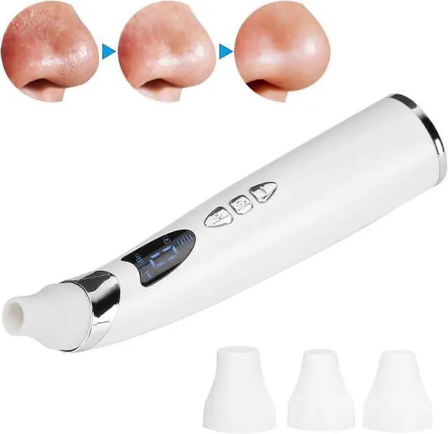 Alt view image 5 of 5 - Ecocleanpath Visual Blackhead Remover Vacuum with Camera, 5 Speeds & 4 Heads for Pore Cleaning (White)