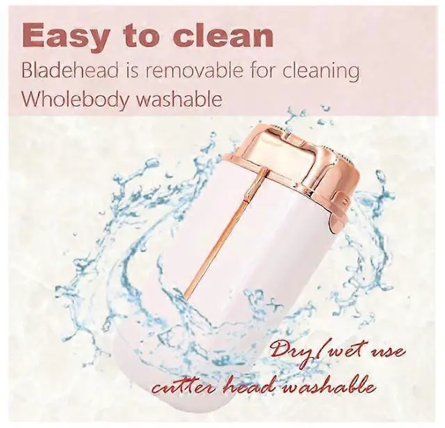 Alt view image 5 of 5 - Ecocleanpath Flawless Painless Facial Hair Remover for Women - 18K Gold, LED Light, Portable