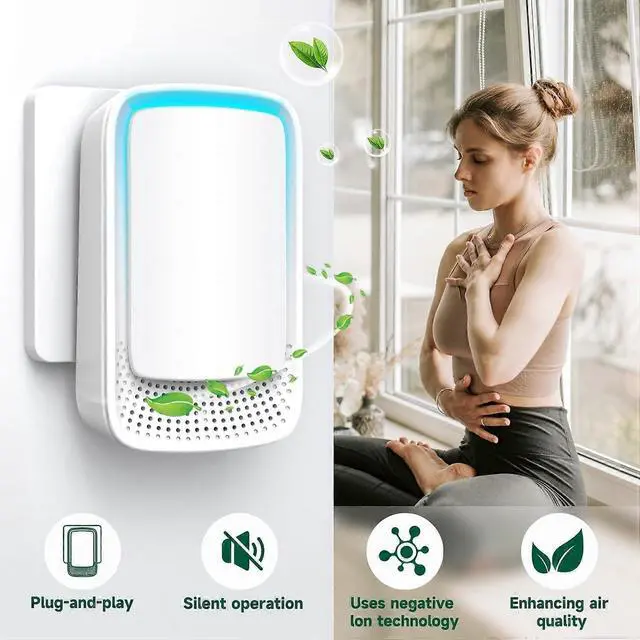 Alt view image 5 of 5 - Ecocleanpath Mini Plug-in Air Purifier with Negative Ion Technology for Bedroom, Home & Toilet - Odor & Smoke Eliminator