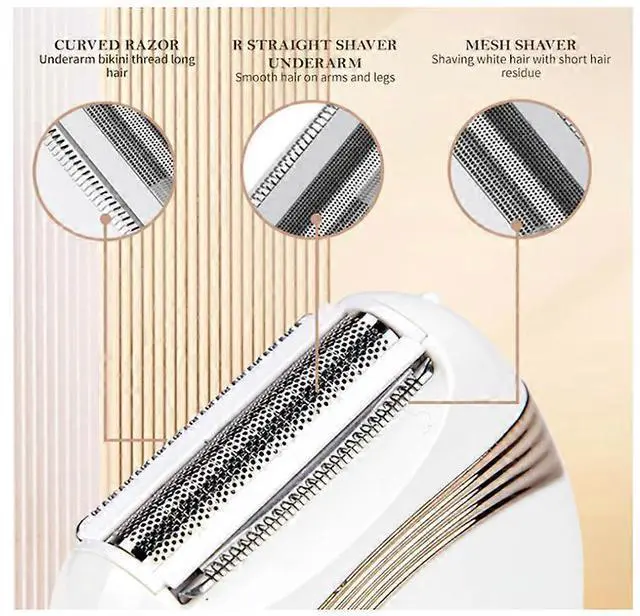 Alt view image 5 of 5 - Ecocleanpath Portable Electric Bikini Trimmer for Women - Wet & Dry Pain-Free Hair Removal Epilator