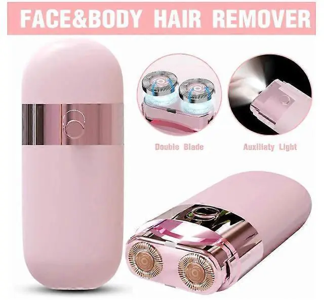 Alt view image 2 of 5 - Ecocleanpath Portable Facial Hair Remover & Epilator for Women - Painless, LED Light, USB-C Rechargeable