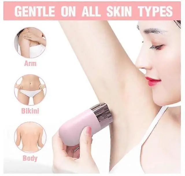 Alt view image 3 of 5 - Ecocleanpath Portable Facial Hair Remover & Epilator for Women - Painless, LED Light, USB-C Rechargeable