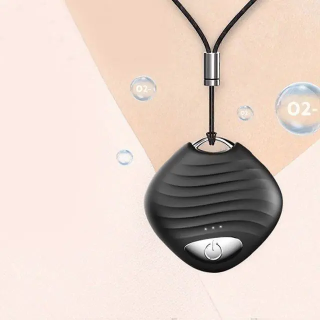Alt view image 4 of 5 - Ecocleanpath Wearable Air Purifier Necklace - Portable Negative Ionizer for Office, Travel & Outdoor (Black)