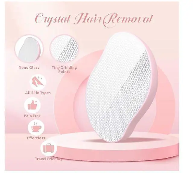 Alt view image 3 of 5 - Ecocleanpath Crystal Hair Remover & Eraser for Women & Men, Nano Glass Epilator Tool, Pink - Painless & Portable