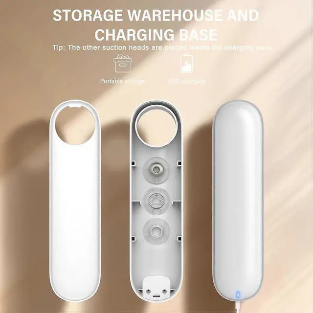 Alt view image 5 of 5 - Ecocleanpath Silver Facial Blackhead Remover Vacuum - 5-Level Adjustable Suction Pore Cleaner & Extractor