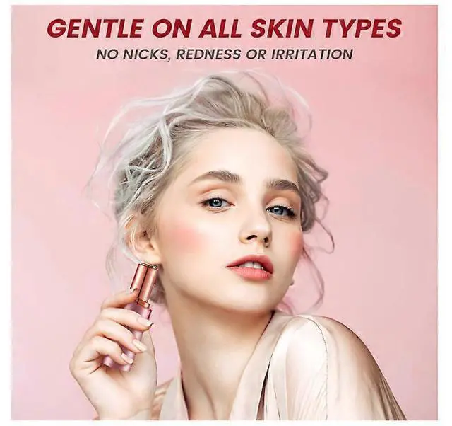 Alt view image 2 of 5 - Ecocleanpath Pink USB-Rechargeable Facial Epilator for Women - Painless Hair Removal for Face, Bikini & Peach Fuzz