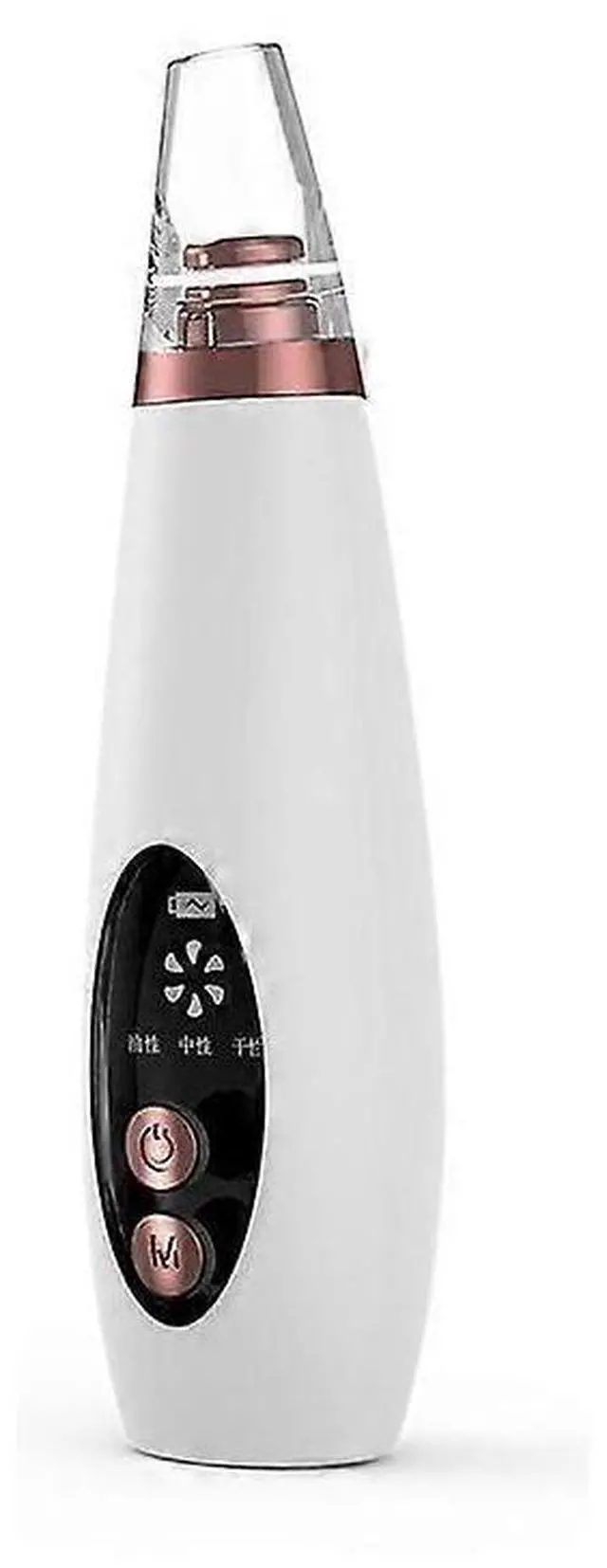 Alt view image 2 of 5 - Ecocleanpath USB Rechargeable Acne Extractor Tool with LED Display, 6 Suction Heads for Blackhead & Pore Cleaning (White)