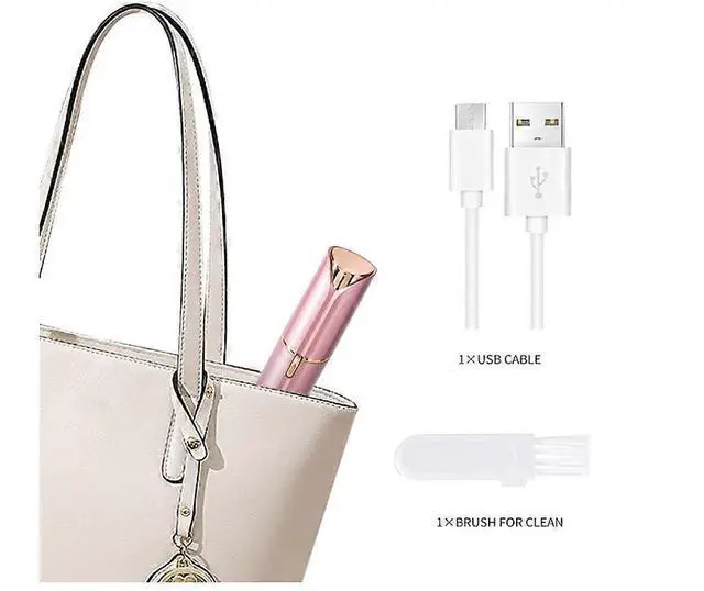 Alt view image 5 of 5 - Ecocleanpath Pink USB-Rechargeable Facial Epilator for Women - Painless Hair Removal for Face, Bikini & Peach Fuzz