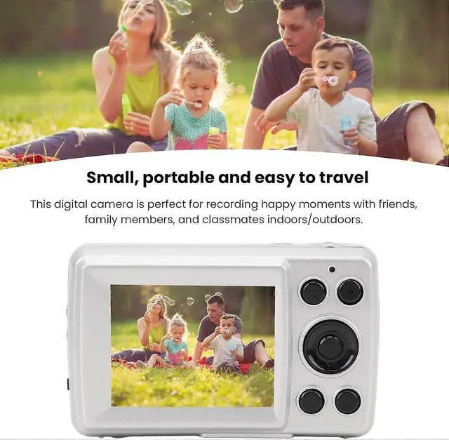 Alt view image 4 of 5 - Ecocleanpath 16MP Retro Digital Camera, Compact CCD Camera with 2.4" LCD, Portable Travel & Vlogging Camera for Teens & Adults (Black)