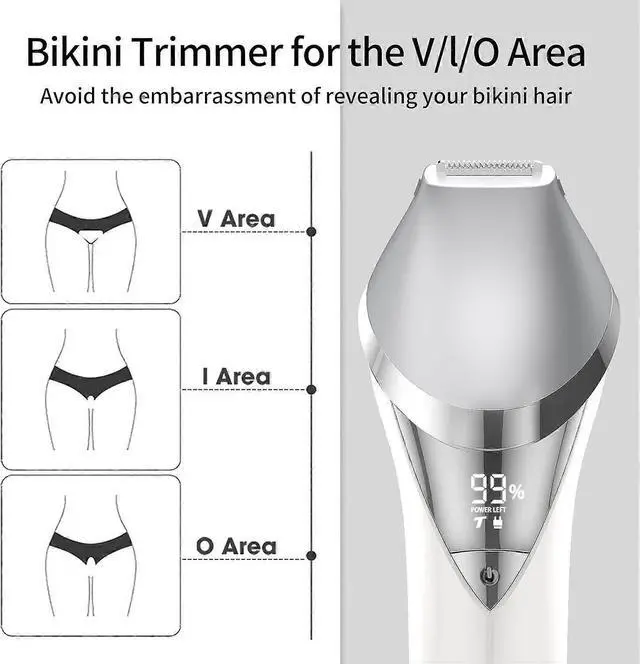 Alt view image 4 of 5 - Ecocleanpath 7-in-1 Women's Epilator & Shaver - Painless Hair Removal, IPX7 Waterproof, White