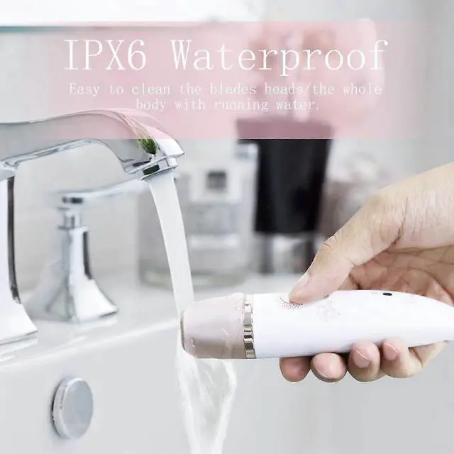 Alt view image 3 of 4 - Ecocleanpath Gold 2-in-1 Electric Razor for Women - Painless Hair Remover for Face, Legs & Underarm