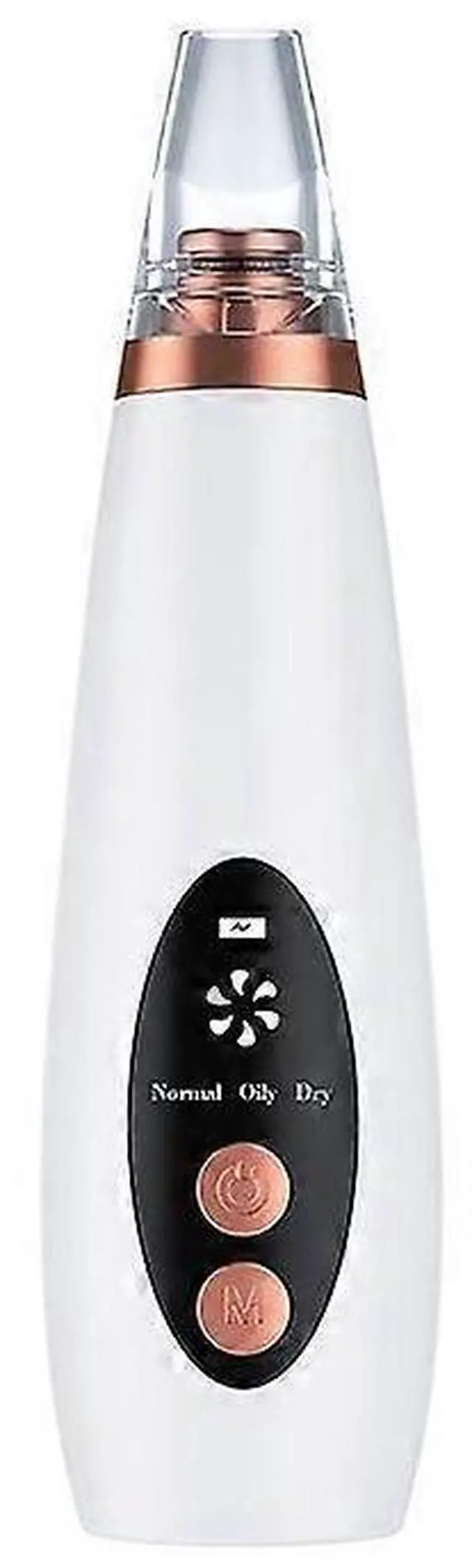 Main image of Ecocleanpath USB Rechargeable Blackhead Remover Vacuum - 6 Suction Heads, LED Screen, Multi-Function Pore Cleaner (White)