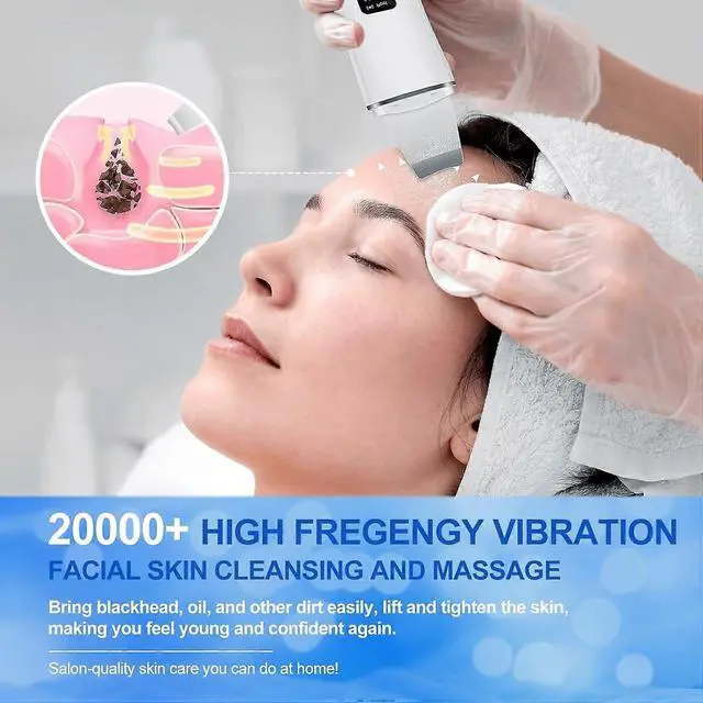 Alt view image 5 of 5 - Ecocleanpath Green Ultrasonic Facial Pore Cleanser - 4-Mode USB Skin Scraper for Blackhead & Wrinkle Removal