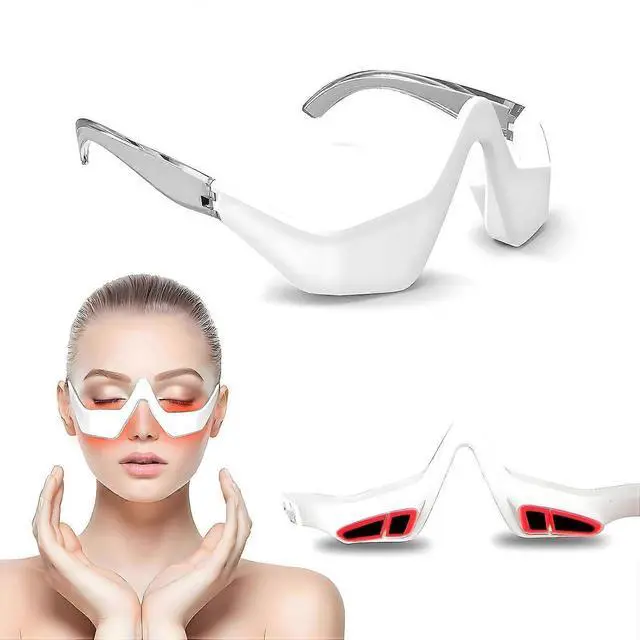 Main image of Ecocleanpath Red Light Therapy Glasses with Microcurrent - 3D Eye Massager for Dark Circles, Puffiness & Wrinkles Relief