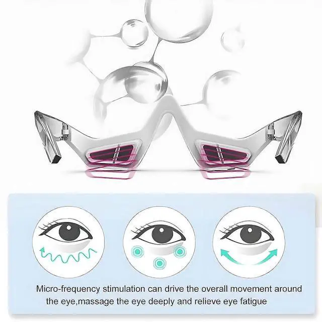 Alt view image 5 of 5 - Ecocleanpath Red Light Therapy Glasses with Microcurrent - 3D Eye Massager for Dark Circles, Puffiness & Wrinkles Relief