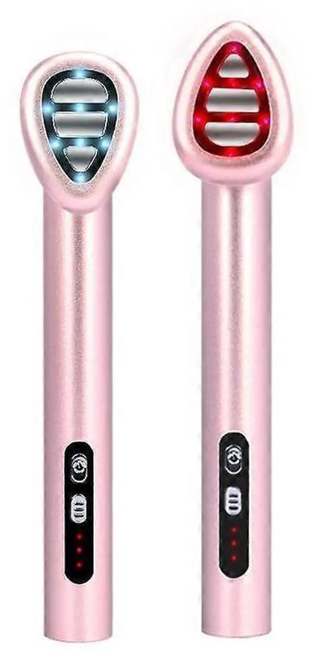 Main image of Ecocleanpath Pink 7-Color LED Light Therapy Wand with Microcurrent for Face & Neck, Red & Blue Light Anti-Aging Skincare