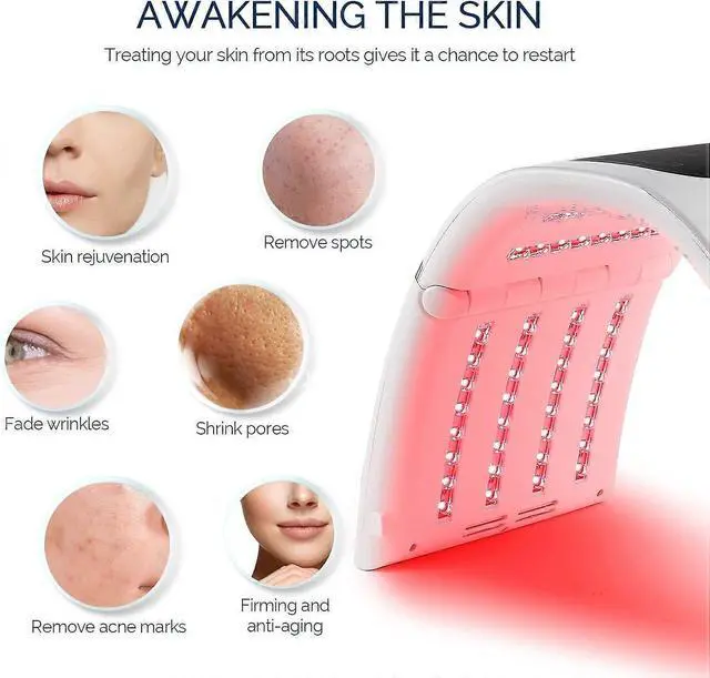 Alt view image 4 of 5 - Ecocleanpath White 7-Color LED Face Mask with Red Light Therapy | At-Home Skin Rejuvenation & Wrinkle Reduction