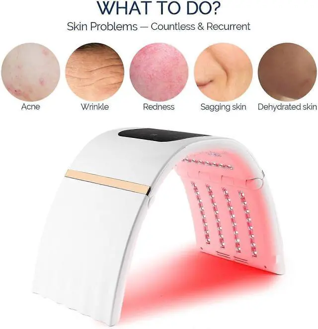 Alt view image 2 of 5 - Ecocleanpath Professional 7-Color LED Light Therapy Mask for Anti-Aging & Acne - Home & Salon Use (White)