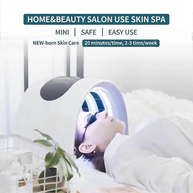 Alt view image 4 of 5 - Ecocleanpath 7-Color LED Light Therapy Mask for Anti-Wrinkle & Skin Rejuvenation | Home & Salon Use (White)